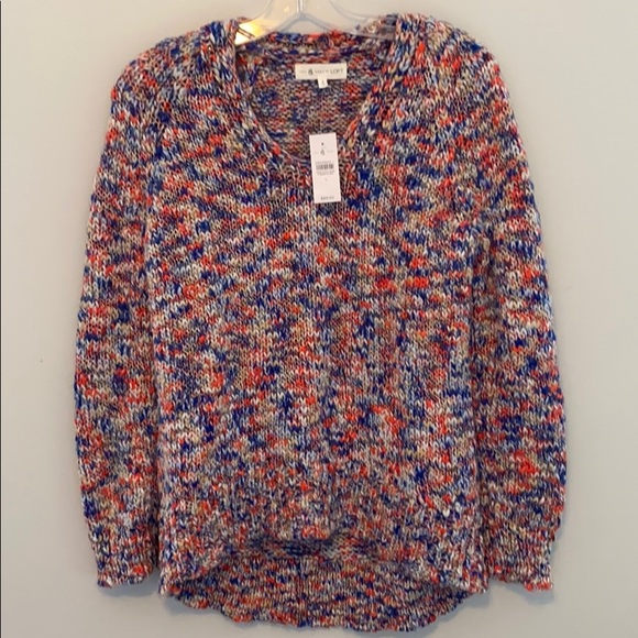 LOU & GREY MARLED V-NECK SWEATER - Picture 12 of 15